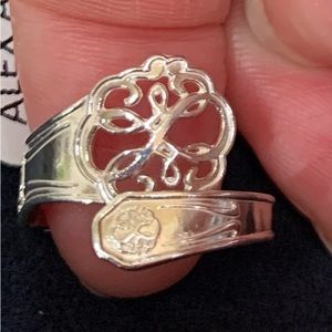 Alex and Ani Path of Life Sterling Silver Spoon Ring- NWT and Box